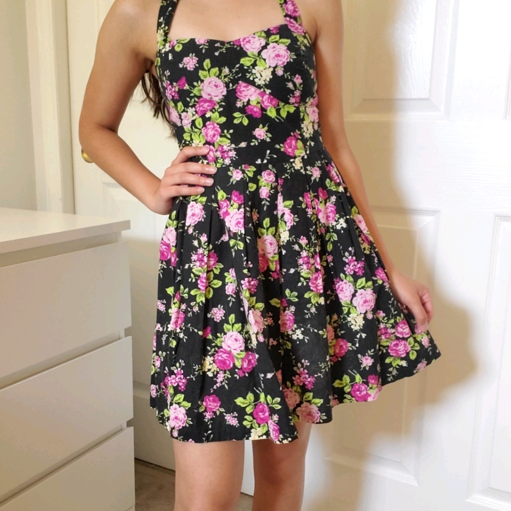 Floral A-Line Mini Dress